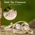 thumbnail image 3 of Matashi 24K Gold Plated Crystal Studded Rat Figurine, Year of the Rat Collectible Tabletop Home Décor Gift, 3 of 4