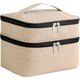 thumbnail image 1 of Cosmetiquera para Maquillaje Cosmetiquera de Viaje Bolsa de Maquillaje Portátil Organizador de Maquillaje Grande Multifuncional Neceser Mujer (Beige), 1 of 4