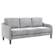 DHP Marbella 3-Seater Sofa Couch, Living Room Furniture, Green Velvet