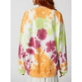 thumbnail image 3 of SUNSIOM Chandail en Molleton Ample Printemps Automne pour Femmes Manches Longues Imprimé Cœur Teinture sur Nœuds Col Rond, 3 of 5