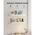 thumbnail image 3 of Nursery Book Shelves, 4-Pack White Floating Shelves for Wall Kids, Scalloped Shelves, Wall Book Shelves for Bedroom Kids, Toddler Room, Baby Room, Nursery Decor White,16.5 Inches, 3 of 6