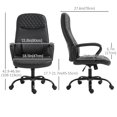 thumbnail image 3 of Vinsetto Massage Office Chair, Swivel Chair with 2-Point Vibration Lumbar, 3 of 10