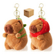 thumbnail image 1 of Llavero  Belug Capibara Peluche Cafe Rojo Y Verde, 1 of 5