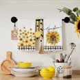 thumbnail image 2 of Sunflower Summer Kitchen Towels Dish Towels Set of 2,Black Buffalo Plaid Sunshine Hand Towels 18x26 Inch Drying Dishcloth,Farmhouse Home Seasonal Holiday Summer Decorations AD296, 2 of 6