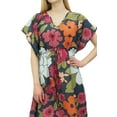 thumbnail image 2 of Phagun Women's Multicolour Cotton Kaftan Beach Coverup Short Printed caftan-12, 2 of 10