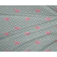 thumbnail image 4 of oneOone Polyester Lycra Fabric Geometric & Flamingo Bird Print Fabric by The Yard 56 Inch Wide, 4 of 4