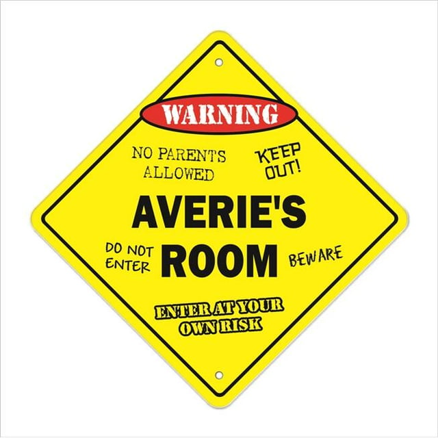 SignMission Averies Room X- 12 x 12 Po Zone de Passage Xing Signe de Chambre - Averies