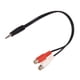 thumbnail image 3 of 10X 3.5mm Adaptador Estereo Jack de Auriculares A 2 RCA Jack Adaptador Cable de Audio, 3,5 mm Macho A 2X RCA Hembra, 3 of 5