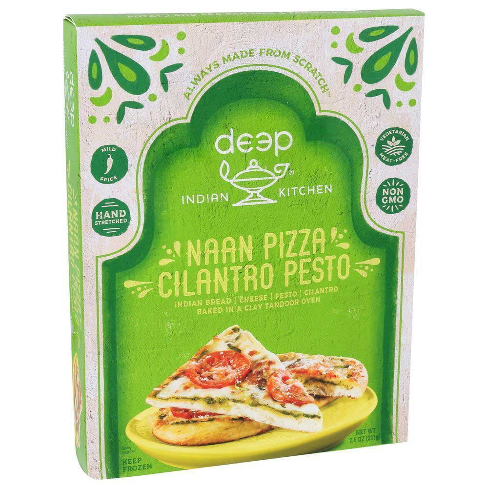 Deep Indian Kitchen Cilantro Pesto Naan Pizza, 7.4 Ounce -- 12 per case.