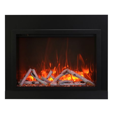 

Amantii Traditional Electric Fireplace Insert with Logs & 4-Sided Surround 38-Inch