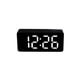 thumbnail image 1 of Billuyoard Reloj despertador Digital LED, medidor de temperatura, de escritorio, brillo ajustable, alarma de 12/24H, termómetro de reloj con espejo Decoración del hogar Concha negra/blanco Billuyoard HA082729-03, 1 of 6