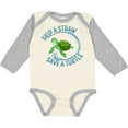 thumbnail image 3 of Inktastic Skip a Straw Save a Turtle with Cute Green Sea Turtle Boys or Girls Long Sleeve Baby Bodysuit, 3 of 5