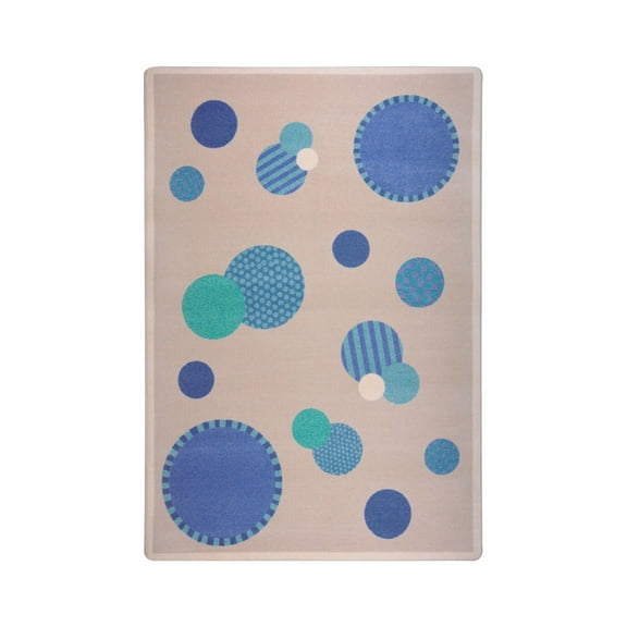 Joy Carpets Baby Dots 5'4" x 7'8" Area Rug In Color Blue
