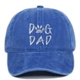 thumbnail image 4 of Mens Hat "DOG DAD" Embroidery Baseball Cap Adjustable Washed Casual Cap for Outdoor Walking and Daily, 4 of 4