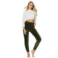 thumbnail image 7 of TEMOFON Lounge Jogger Pants for Women Velour Casual Comfy Sweatpants – Armygreen Tapered Cuffs Joggers XL, 7 of 7