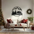 thumbnail image 2 of KAINSY Custom Bear Metal Cabin Sign | Personalized Camping Signs | Custom Outdoor Name Sign | Bear Pine Tree Wall Decor | Hanging Forest Decor | Metal Wall Art | Cabin Decor | Porch Sign(10inches), 2 of 8