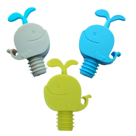 

Silicone Bottle Cork Leakproof Seal Cute Stopper Silicone Reusable Wine Bottle Stopper