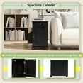thumbnail image 6 of Aukfa Flip Top End Table with USB Ports, Power Outlets, Drawer, and Cup Holders - Compact Side Table with Bookshelf for Living Room, Bedroom, or Small Spaces - Espresso, 6 of 8