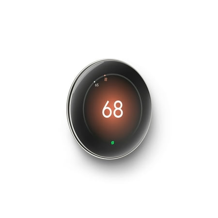 Google - Nest Learning Thermostat (4th gen) with Nest Temperature Sensor (2nd gen) - Polished Silver