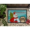 thumbnail image 3 of Caroline's Treasures BB1869JMAT Snowman with Chocolate Brown Shih Tzu Door Mat, Indoor Rug or Outdoor Welcome Mat 24x36, 3 of 4