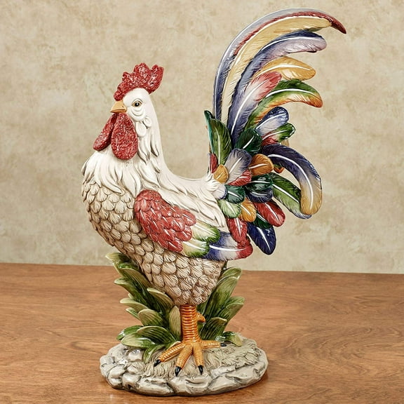 Prideful Rooster Table Sculpture Multi Bright