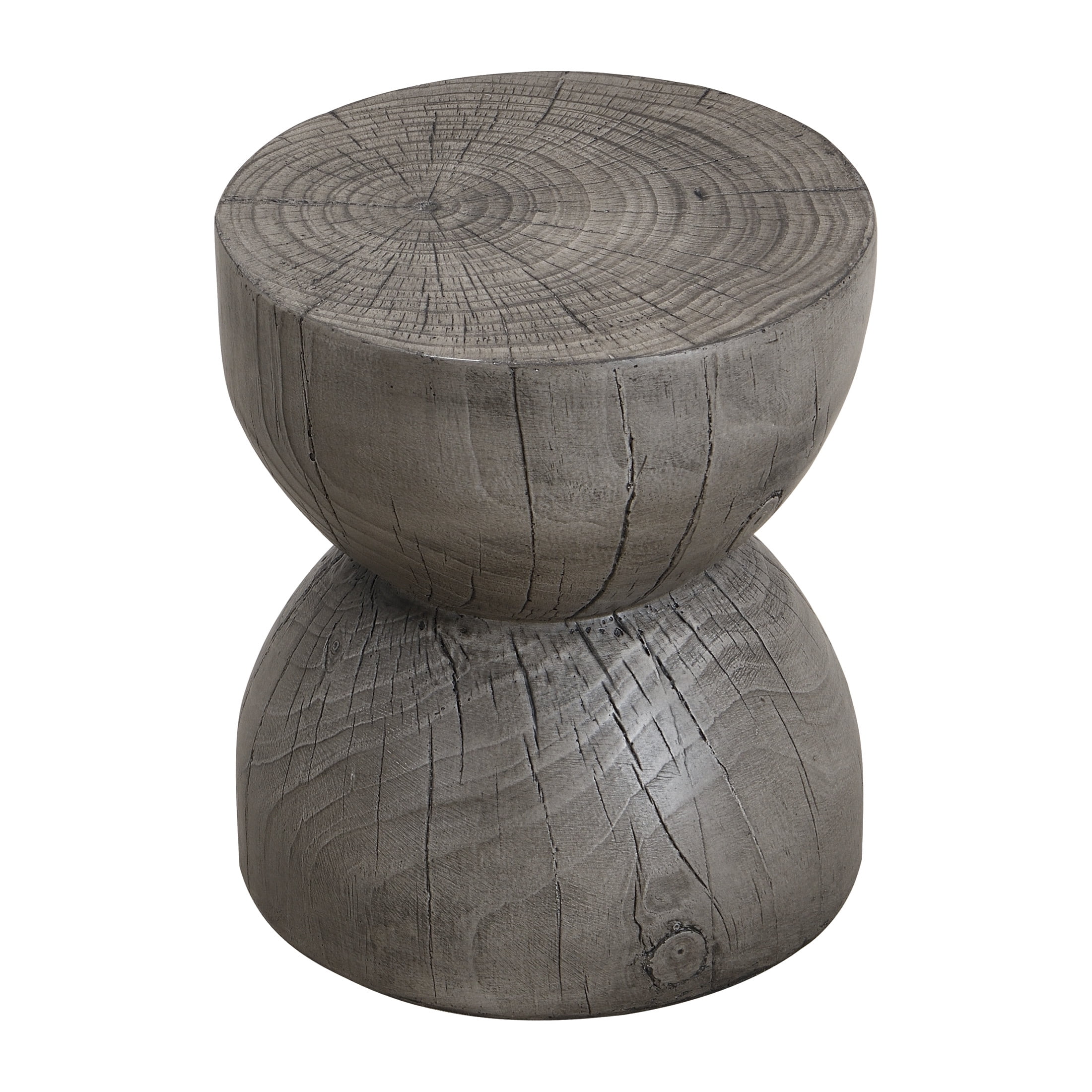 Christopher Knight Home 16.54" Indoor/Outdoor MGO Side Table with Hourglass Design, Gray