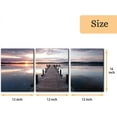 thumbnail image 4 of FCCUYE 3 Pieces Canvas Print Wall Art Set Lake Sunset Landscape Modern Walls Decoration for Living Room Bedroom Office Reeds Birds Flying Shore Dusk Pictures Painting d Artwork - 12"x16"x3 Panels, 4 of 7