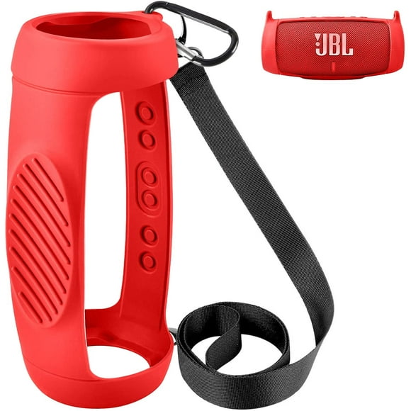 Silicone Case Cover for JBL Charge 5 Waterproof Portable Bluetooth Speaker, Travel Carrying Protective Gel Soft Skin,