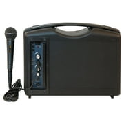 Amplivox Portable Sound Sys. Bluetoth Audio Portable Buddy With Wired Mic, 50w, Black