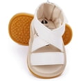 thumbnail image 4 of Infant Baby Girls Sandals Summer Crib PU Leather Bowknot Soft Anti-Slip Rubber Sole Toddler First Walkers Shoes, 4 of 6