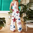 thumbnail image 4 of Iaqnaocc 4th Of July Outfits for Women American Flag Stars Womens Jumpsuit Red White and Blue Sleeveless Wide Leg Summer Adjustable Strap Plus Size Jumpsuits Overalls Red L, 4 of 6