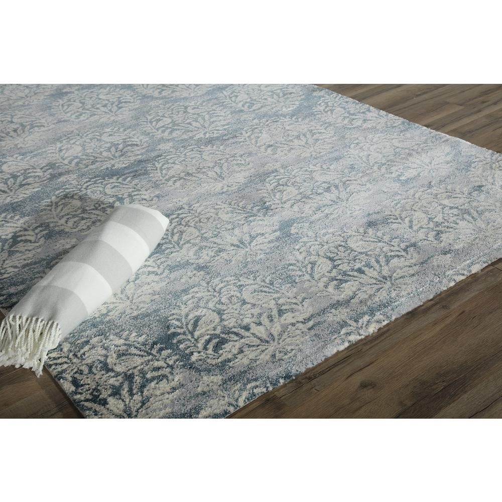 Rugs America Brighton Collection Crystal Blue BH500A Transitional Oriental Area Rug 2'3" x 8'