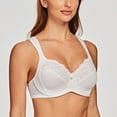 thumbnail image 5 of MELENECA Underwire Minimizer Bra for Women White 48E, 5 of 6