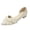Beige, variant on Pointed Toe Ballet Flats for Women Satin Bow Decor Slip On Shoes Comfortable Low Heel Dress Pumps for Work Daily Casual