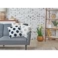 thumbnail image 3 of Polka Dot White & Gray Cotton Decor Accent Throw Pillow, 18" x 18", 3 of 5
