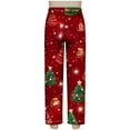 thumbnail image 4 of Fengactive Women's Christmas Pajamas Set Cute Graphic Loose Long Sleeve Button Down Top with Long Pants 2 Piece Loungewear, 4 of 9