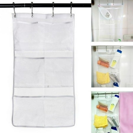 Hanging Mesh Mesh Pockets Hanging Bathroom Shower Organizer With 6