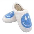 thumbnail image 4 of Pantoufle en Peluche Confortable à Visage Souriant, Pantoufle Douillette en Peluche Chaude à Enfiler pour la Maison avec Mousse Mémoire, Pantoufles en Fourrure à Enfiler pour la Maison, Pantoufle Coussinée, Taille 2, Bleu, 4 of 4