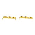 thumbnail image 4 of Transemion Candle Holder Candlestick Ghee Lamp Menorah Meditation for Study Restaurant Gold 16×5×3cm 2Set, 4 of 6