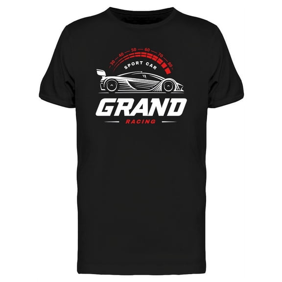 Racing Car Logo  T-Shirt Men -Image by Shutterstock, Male x-Large