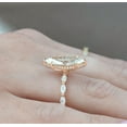 thumbnail image 3 of Cora jewellery 2.5CT Hidden Halo Marquise Moissanite Engagement Ring For Women, 18K Rose Gold, 3 of 4
