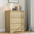 thumbnail image 1 of Cómoda de Madera de 3 Cajones – Alta y Moderna – Almacenamiento Profundo – Superficie Ancha – Dormitorio, Sala, Pasillo y Habitación Infantil, 1 of 7