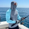 thumbnail image 6 of Men's Color Block Drop Shoulder Hooded Long Sleeve Sun Shirt, Lightweight UPF Protective Pullover Top for Outdoor Sports, Hiking and Casual Daily Use, 6 of 9