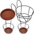 thumbnail image 2 of BESTONZON 3 Sets of Balcony Flower Rack Hanging Type Plant Holder Flowerpot Storage Rack, 2 of 5