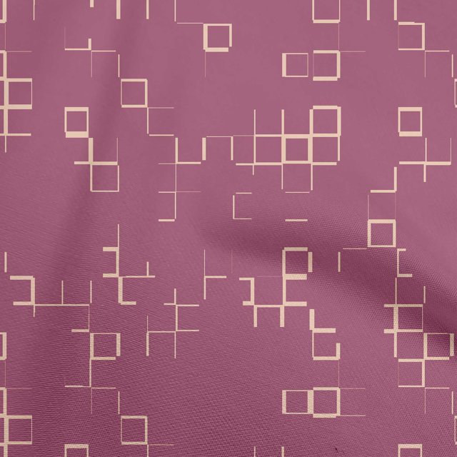 oneOone Rayon Pink Fabric Geometric Fabric For Sewing Printed Craft Fabric By The Yard 56 Inch Wide