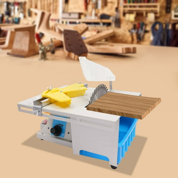 750W Table Saw with Variable Speed Control, Complete Woodworking Kit with Accessories for Cutting, Grinding, and Polishing