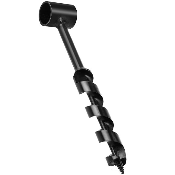 Sutowe Survival Tools for Bushcraft Settlers Hand Auger Wrench Portable Manual Survival Drill Bit Self-Tapping for Outdoor Camping Hiking Jungle Adventure,25mm * 260mm