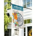 thumbnail image 7 of Evergreen Welcome Wagon Wheel Burlap House Flag 28 x 44 Inches Outdoor Decor for Homes and Gardens, 7 of 7