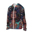 thumbnail image 3 of Goofa Cosmic Garden Woman Portrait Printed Women's UPF 50+ Sun Protection Hoodie Jacket Lightweight Long Sleeve Sun Shirt for Women with Pocket Hiking Outdoor-3X-Large, 3 of 9