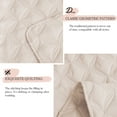 thumbnail image 6 of Exclusivo Mezcla Bed Quilt Set King Size for All Seasons, Stitched Pattern Quilted Bedspread/ Bedding Set/ Coverlet with 2 Pillow shams, Lightweight and Soft, Brich Beige, 6 of 7